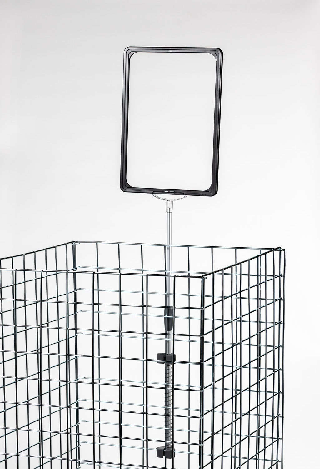 A4 POS Holder For Wire Dump Bin Black